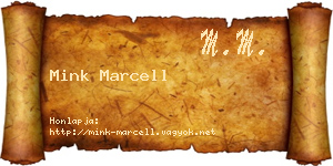 Mink Marcell névjegykártya
